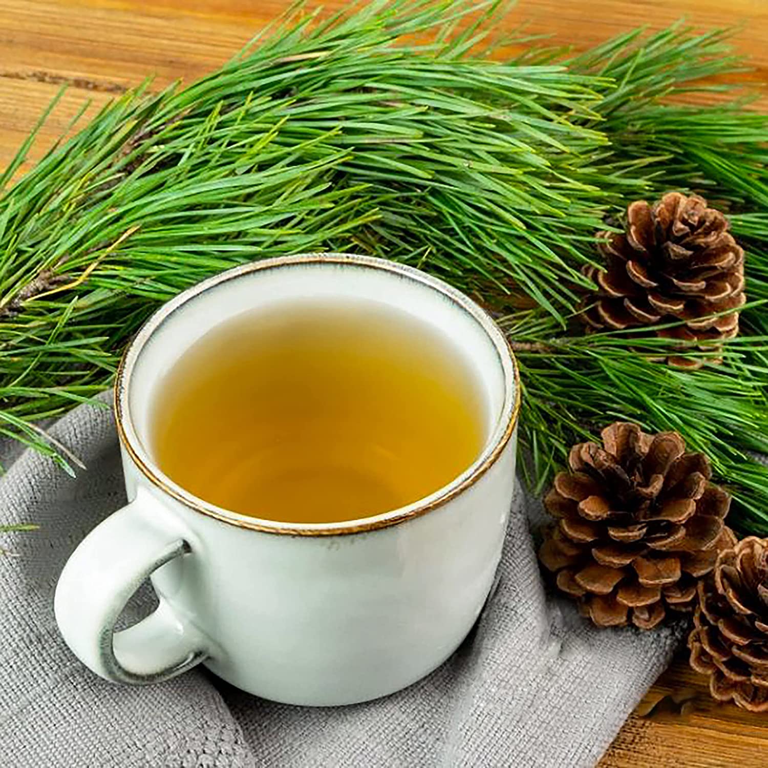 Pine Needle Tea Organic Loose Leaf (Pinus sylvestris) Help with respiratory problems, high in vitamin C and A, rich in antioxidants (200g - 100 servings) - Image 4